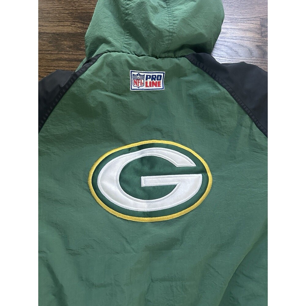 Starter Jacket Proline 90s Green Bay Packers ProLine 1/2 Zip Hood Size XL - Picture 7 of 10